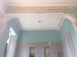Decorative arch and cornice matched to existing in Westbury Park